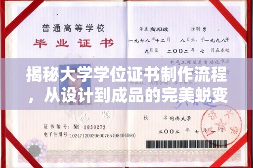 雷山揭秘大学学位证书制作流程，从设计到成品的完美蜕变