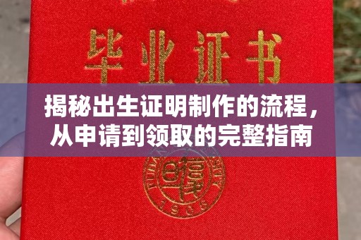 雷山揭秘出生证明制作的流程，从申请到领取的完整指南